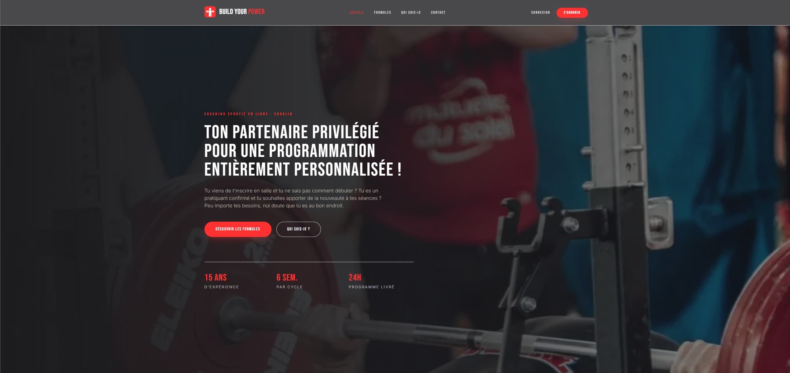 Aperçu du site Build Your Power