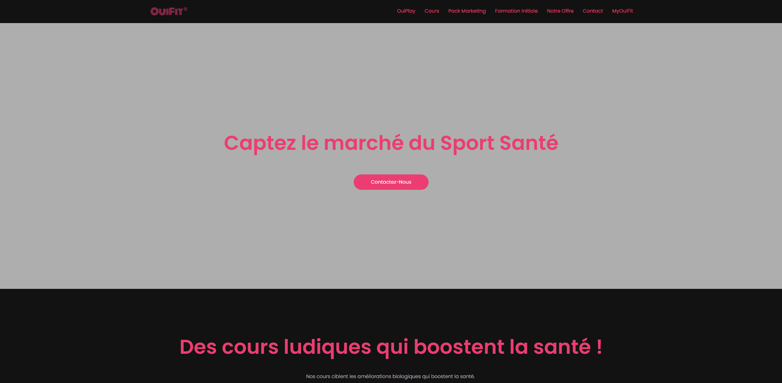 Aperçu du site OuiFit