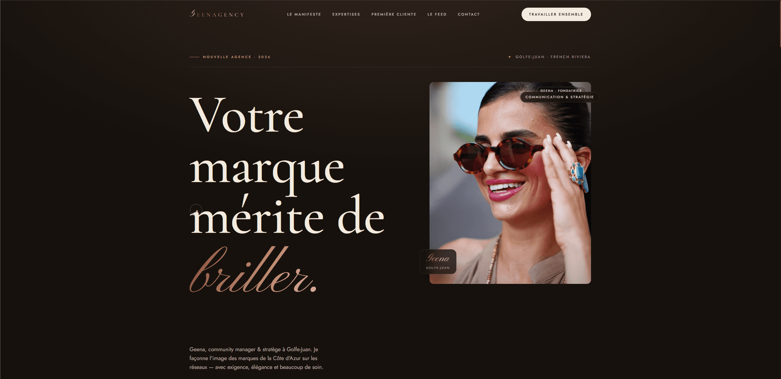 Aperçu du site Geen Agency